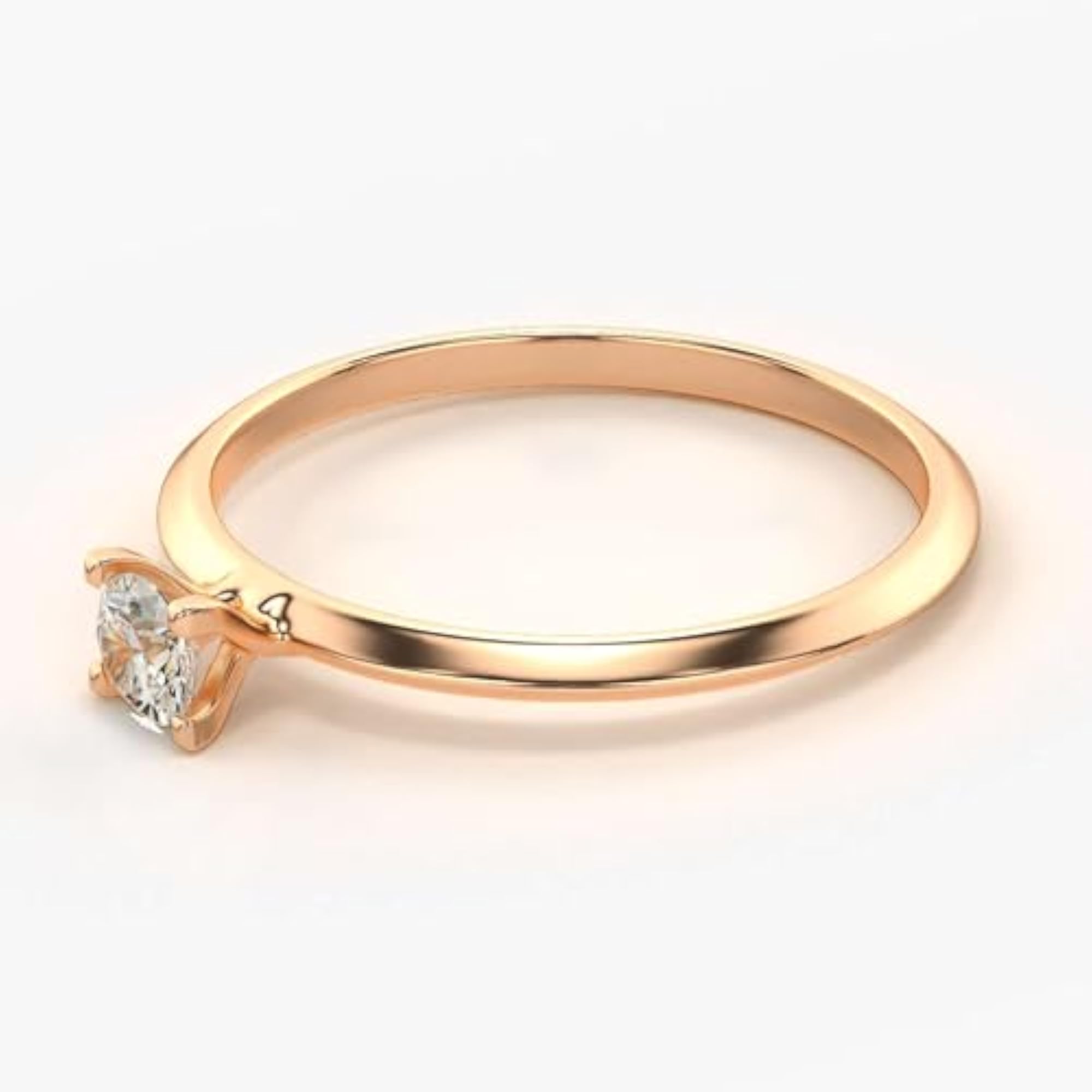Women's Sterling Silver & Lab Grown Diamond 0.17cts Elegant Ring