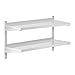 Royal Catering Estante De Pared Metálico Estantería Para Cocina RCWR-1000.4 (Montaje a pared, Capacidad: 40 kg, Acero inoxidable, 2 baldas, 40 x 100 cm)