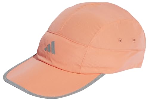 adidas Unisex adulto Running Packable HEAT.RDY X-City Gorra, Coral Fusion/Reflective Silver, XL