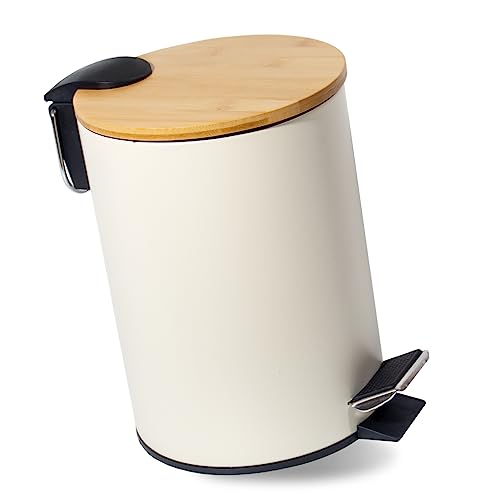 GREELUE 3L Kosmetikeimer Metall, Badezimmer Mülleimer mit deckel, Mülleimer Bad mit Absenkautomatik (Soft Close) (Beige 3L) GREELUE 3L Kosmetikeimer Metall, Badezimmer Mülleimer mit deckel, Mülleimer Bad mit Absenkautomatik (Soft Close) (Beige 3L)