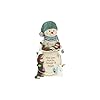 Pavilion gift company snuggly bright 5 hand painted resin the birchhearts collectible snowman figurine decorative holiday christmas decor statue otter bunny lover  urban country home decor