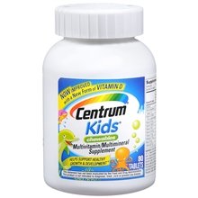 Centrum Kids Multivitamin/Multimineral Supplement Chewables Tablets 80.0 ea. (Quantity of 4)