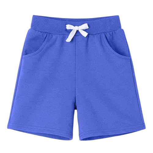 Image of HILEELANG Boys Sweat Shorts 3 Pack, French Terry Cotton Pull On Shorts with Pockets for Toddler Little Boys 2-7Y