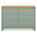 daVinci Shea 6-Drawer Baby Dresser for Nursery - GREENGUARD Gold Certified - Multi-Purpose Double Chest of Drawers for Kids, Boys & Girls, Storage Dresser for Bedroom, Living Room - Light Sage & Honey