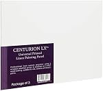 Centurion All-Media Primed Panneaux de lin - 9x12 paquet de 3 - 11oz Panneaux universels pour la peinture, montés sur MDF Bois, non-warping, idéal pour les artistes, professionnels et peintres