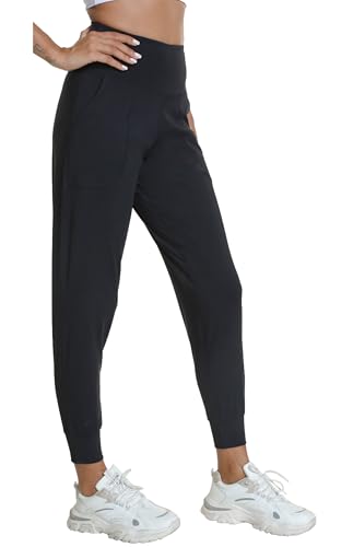 Women's Workout Joggers with Pockets-Quick Dry Athletic Lounge Pants for Hiking Yoga and Running