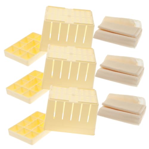 COLLBATH 3sets Tofu Press Maker of Tofu Molds for Homemade Soybean Curd Kitchen Supplies for Efficient Straining and Easy Demolding
