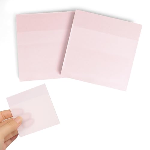 MOLOVA Transparent Sticky Notes- 3x3 Inches, 100...