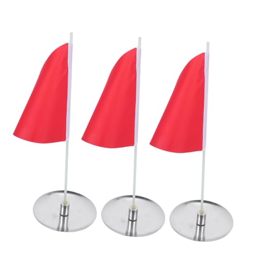 BESPORTBLE Golf Training Set 3 Pack Flag Pole Cup Flags Indoor/outdoor Practice Target Sturdy Steel
