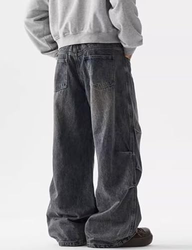 Y2K High Waisted Straight Leg Baggy Jean Vintage Loose Fit Denim Pants4