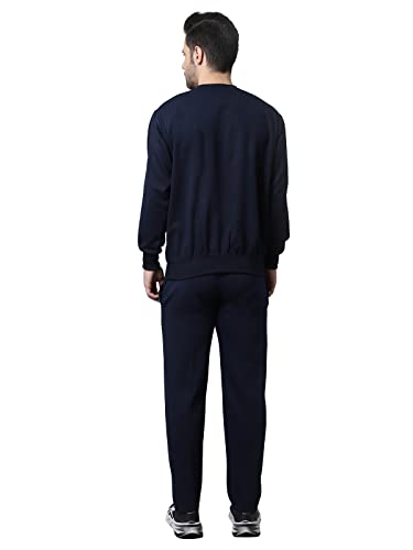 Image of Mack Jonney Fleece Printed Tracksuit Co-ord Set for Men (Pack of 2)-SW RN NVY 49 SKY LOWER NVY SKY 04-P