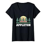 Photo Gallery donna appleton retro vintage city uomini donne bambini regalo maglietta con collo a v Photo Gallery donna appleton retro vintage city uomini donne bambini regalo maglietta con collo a v