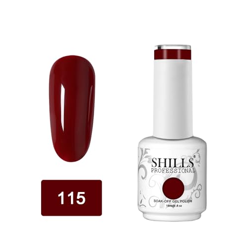 Image of SHILLS PROFESSIONAL UV /LED Soak Off Gel Polish Finish Color Shade 115, 15 Millilitres