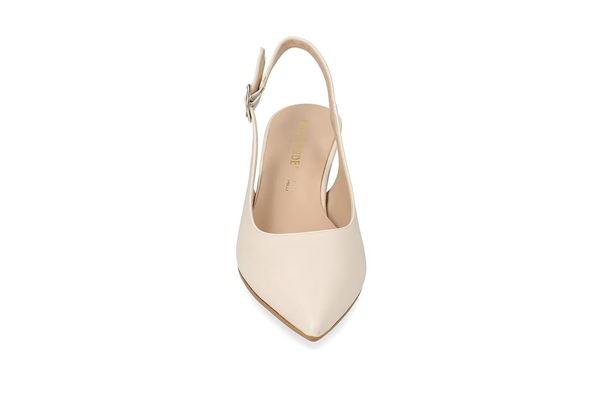 Valleverde 19040, Décolleté Slingback da Donna in Pelle con Cinturino Regolabile