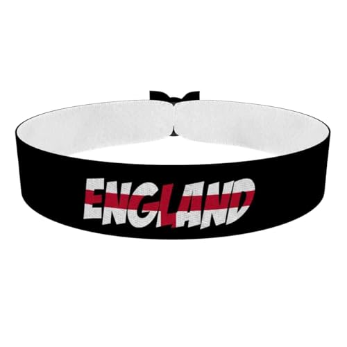 Druck-Palast Bracelet Angleterre - Lien en satin imperméable et durable - Accessoire de supporter pour championnat d'Europe - Idée cadeau pour fan de football