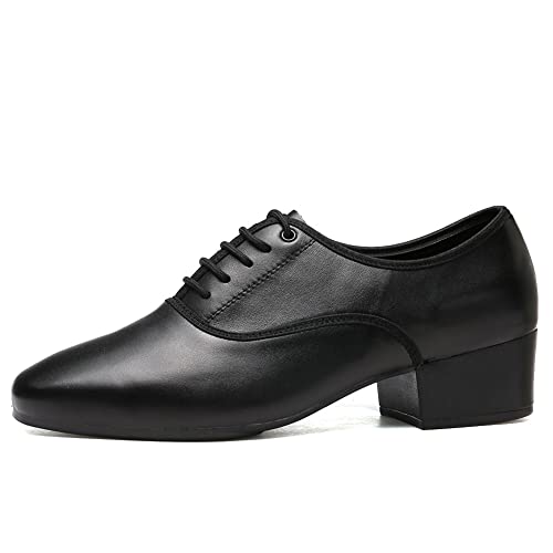 HIPPOSEUS Men's Ballroom Dance Shoes Tango Morden Rumba Social Dance Shoes Low Heel2