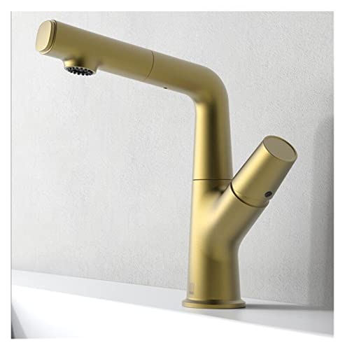 Robinet de lavabo à levier unique avec bec cascade or et vert - 4