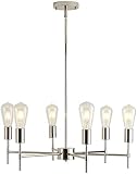 XILICON Chrome Sputnik Chandelier Mid Century Industrial Pendant Lighting 6 Lights Vintage Ceiling L
