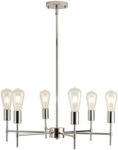 Xilicon Chrome Sputnik Chandelier Mid Century Industrial Pendant Lighting 6 Lights Vintage Ceiling Light Fixture #TOP23