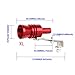 URBEST Aluminum Alloy Universal Turbo Sound Exhaust Muffler Pipe Whistle Car Roar Maker 2pcs (Red, XL)