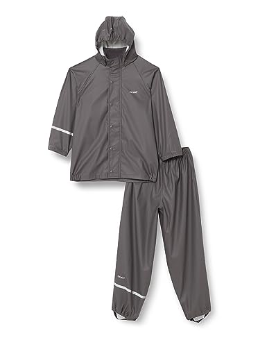 Celavi Jungen Basic Rainwear Set -Solid Pu Regenjacke, Grau, 150 EU