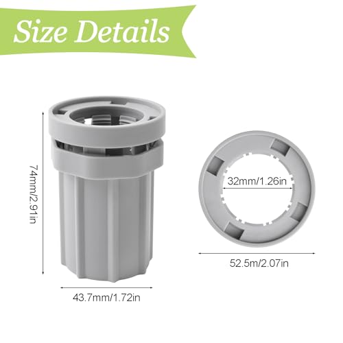 UFURMATE Wasserhahn-Befestigungsmutter, 2 Stück ABS-Kunststoff-Wasserhahn-Kontermuttern Schnellinstallation Armaturen-Anti-Lockerungsmutter heißer Kaltwasserhahn Kontermuttern für Küchenbad (32mm)