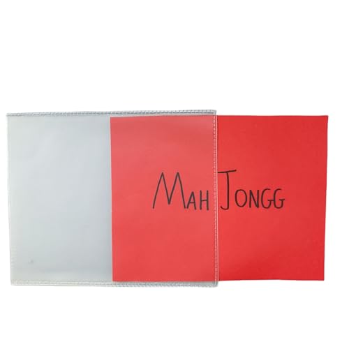 Mahjong Card Sleeve for Mah Jongg Scorecard (not Including), Large Cover (Fits 6.12 x 4.8 inch Card) PVC Durable, Holder Case Protector Accessories 2024 2025 (Large-1 Piece)
