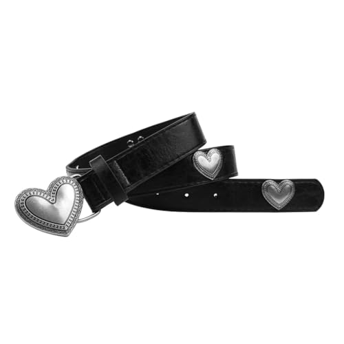 Unique Heart Pattern Waist Belt Stylish Adjustable Length Aesthetic Waistband for Dating Night4