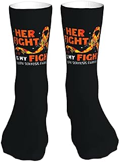 883 Compression Socks Multiple Sclerosis Ms Awareness Athletic Socks Non Slip Sports Socks Comfort Crew Socks For Hiking Trekking Jogging 40cm