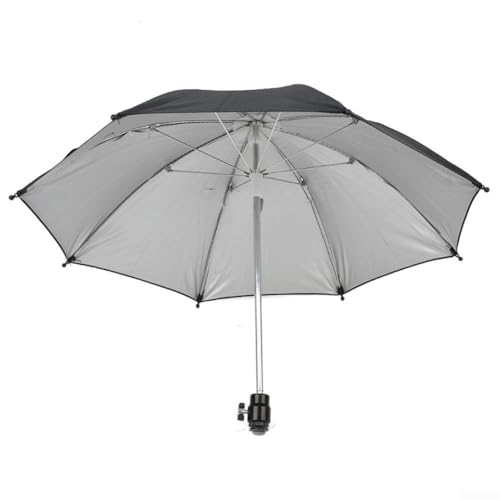 Grand parapluie pour appareil photo reflex numérique, protection contre la pluie et le soleil avec inclinaison panoramique multi-angle, parapluie griffe de diffusion en direct