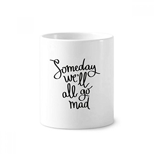 Mug en céramique blanche 350ml polyvalent pour brosses à dents et crayons