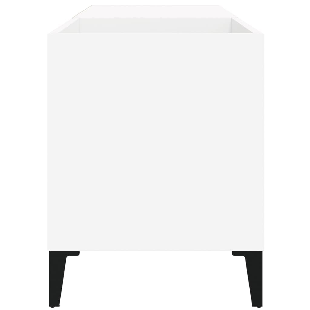 Mobile Porta Dischi Bianco 84,5x38x48 cm in Legno Multistrato,Supporto per Giradischi,Supporto per Giradischi in Legno,Supporto per Giradischi con Spazio di archiviazione
