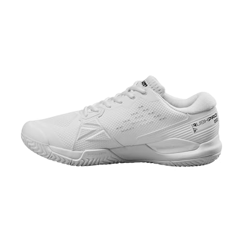 Wilson Rush Pro Ace Tennis Shoe, Men's, Size 9 1/2, White/White/Black - Image 4