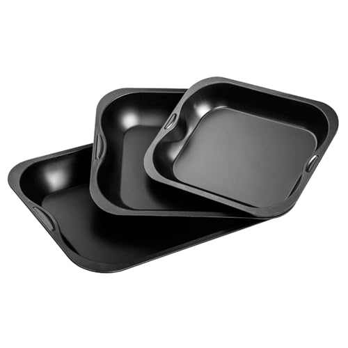 Zenker Set di 3 Rostiere teglie da forno, materiale acciaio al carbonio, rivestimento antiaderente, lavaggio a mano, dimensioni varie