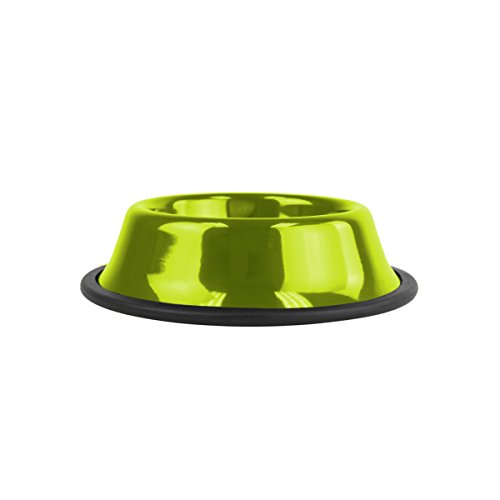 Platinum Pets Futternapf, Edelstahl, Nicht geprägt, kippsicher, Corona Lime, Größe M