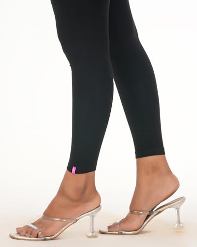 Image of Loveit Womens Solid Viscose Slim Fit Ankle Length Leggings