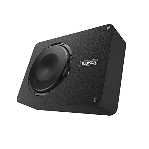 Audison APBX 10 DS Subwoofer Caisson Clos 250 mm Double Bobine 4Ω 800W Crête 400W RMS Réponse 32-400 Hz Coffret MDF Haute Densité Montage Compact pour Véhicule