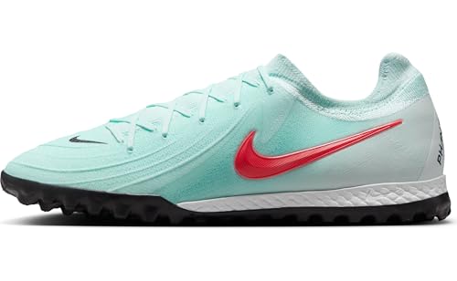 Nike Phantom GX 2 Pro TF Low-Top Soccer Shoes (FJ2583-300, Mint/Off Noir/Atomic Red)