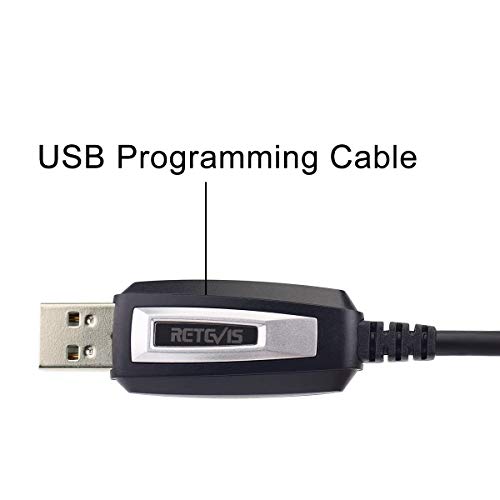 Retevis 2 Pin 2 Way Radio Usb Programming Cable Compatible With Retevis Rt22 Rt21 Rt68 Rt22S Rt19 Rt86 Rt15 H-777 Nr10 Rt85 Rb89 Rb29 Baofeng Uv-5R Bf-888S Arcshell Ar-5 Tyt Walkie Talkie(1 Pack) #TOP7