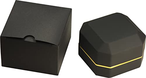 LED Black Earring Box for Diamond Studs Multiple Use for Necklace Pendant Earrings…Luxury LED wiht Light Jewelry Gift Holder Box for Men for Women