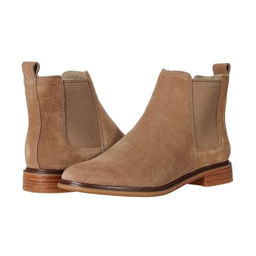 Clarks Women's Clarkdale Arlo Boot Tan Croc 7