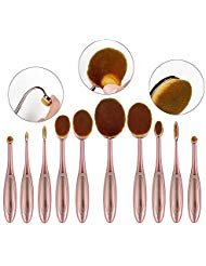 Ammiy® 10 PC/Set Toothbrush Style Makeup Brush Set Professional Fiber Brush Hair plastic Handle Foundation Blending Blush Concealer Eye Face Liquid Powder Cream Cosmetics Lip Brush Tool Brushes Kit