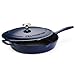 Tramontina Enameled Cast Iron Covered Skillet, 12-Inch, Gradated Cobalt