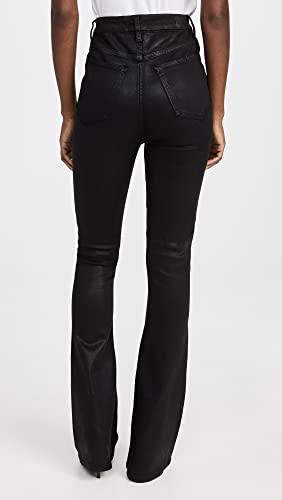 Ultra High Rise Skinny Bootcut in Coated Black3