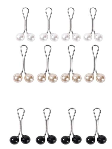 Image of 12Pcs Multicolor Headscarf Pearl Pins Clips U Shape Hijab Scarf Lady Muslim Scarf Shawl Clips Scarf Brooches Pin Jewelry Accessories, Women's Brooches and Pins, Women