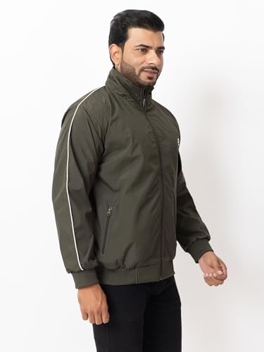 Image of OSCILLATE Casual Winter Wear Jackets For Men || Men's Solid Wind Cheater Jacket With Zipper || Ribbed Waist And Ribbed Wrist Cuffs For Perfect Fit || Casual And Sports Jacket
