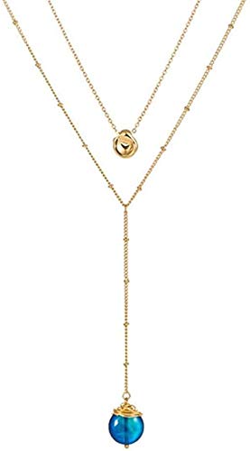 Preisvergleich Produktbild Halskette Bean Naturstein Anhänger Halskette Charm Langkettige Hochzeitsgeschenk Halsbänder Zubehör