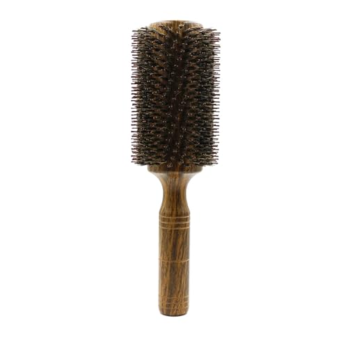 Brosse à cheveux ronde en bois et poils de sanglier pour un brushing de salon