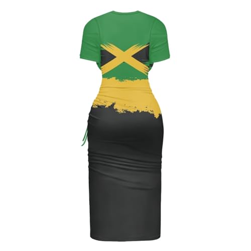 Image of Short Sleeve Dress for Women,Sexy Bodycon Dress,Plus Size Slit Dress,String Design s-4xl