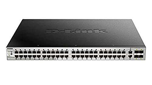 Image of D-Link 48-Port, PoE Gigabit Ethernet Switch, Lite Layer 3 Stackable Managed, 48x 10 /100 /1000 BT Ports, 2X 10GBase-T, 4X 10G SFP+ Ports (DGS-3130-54PS)